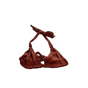 NWOT MONDAY Swimwear Morocco Top in Copper Wide Rib